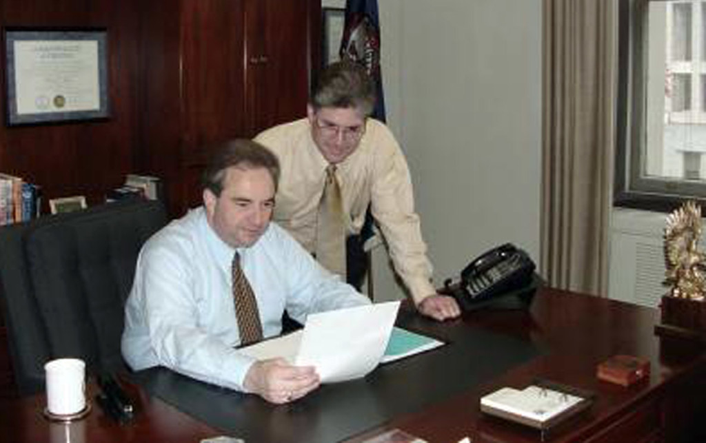 Former Lt. Governor Bill Bolling and Supervisor Jeff Sili